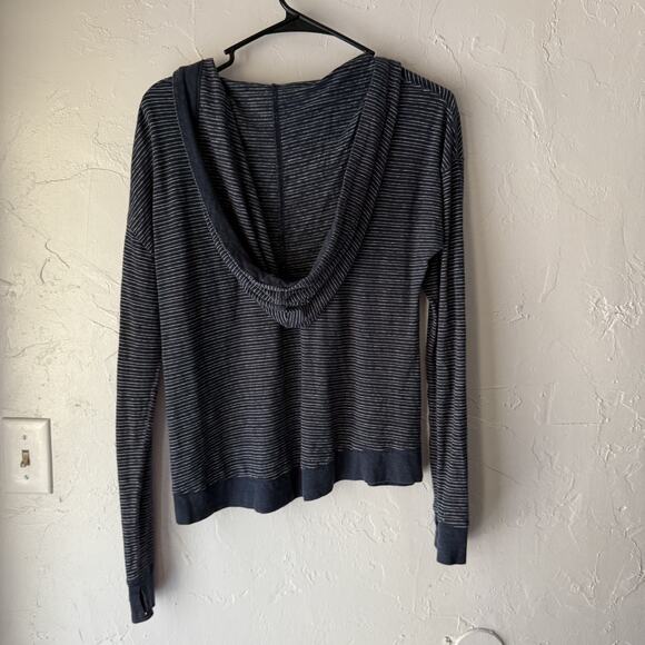 IO Pullover Hoodie Womens Small‎ Striped Hemp Organic Cotton Lightweight - Picture 9 of 9
